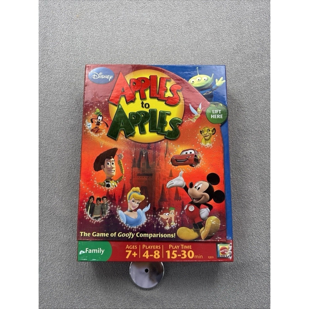 Disney Apples to Apples Game COMPLETE Mattel 2009 Cards Family‎ Party